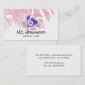 Headphones | Musical Note | Play Button Visitekaartje (Voorkant / Achterkant)