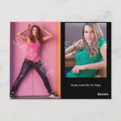 Headshot Comp Card Zeds Briefkaart (Achterkant)