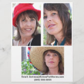 Headshot Comp Kaart - Actor Zed Kaart (Achterkant)