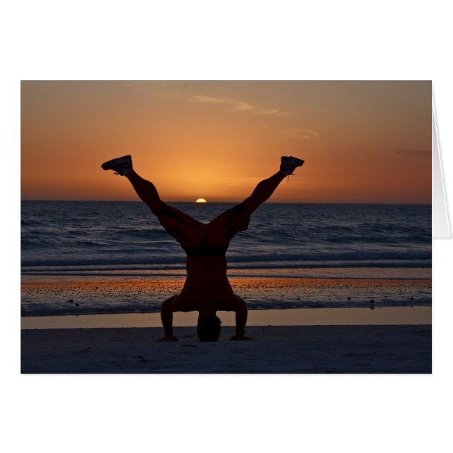 Headstand de coucher du soleil (Devant horizontal)