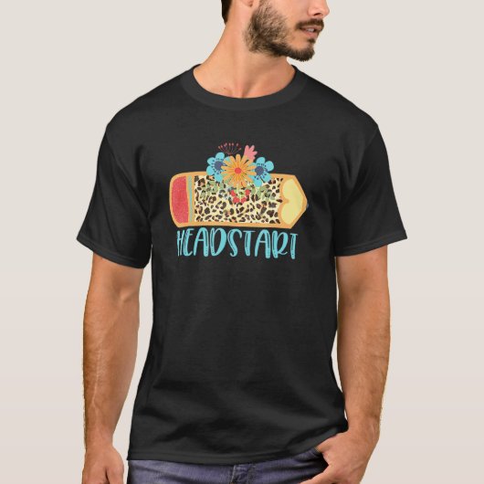 Headstart Pencil Cheetah Print Teach Love T-shirt (Voorkant)