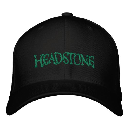 HEADSTONE Groene Logo Geborduurde Pet (Voorkant)