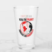 Heal de planeet, omhels duurzaamheid glas (Achterkant)