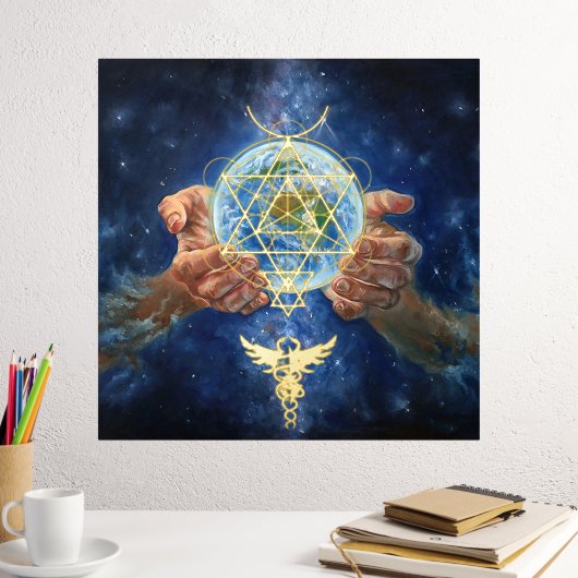Heal de wereld beschermen Gaia Folie Afdrukken (Insitu (Desk 2))
