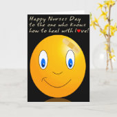 Heal met liefde Nurses Day Wenskaart Kaart (Gele Bloem)