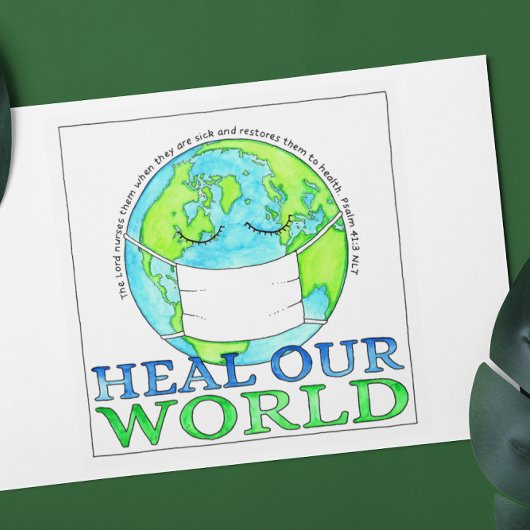 Heal Our World Inspirerend Briefkaart
