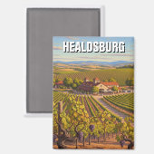 Healdsburg California Reizen Magneet (Voorkant / Achterkant)