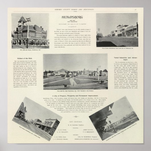 Healdsburg, Californië Poster (Voorkant)