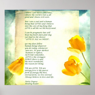 Healer Anita Fugoso's brief op  papier liefde Poster