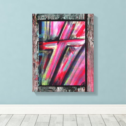 Healing Cross Canvas Afdruk (Insitu (Houten vloer))