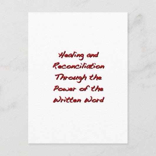 Healing en verzoening briefkaart (Voorkant)
