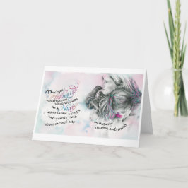 Healing God/verpleegster, vouwbaar Wenskaart, 5"x7 Kaart