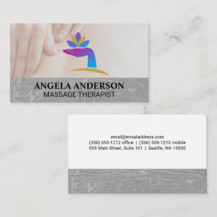 Healing Hand Logo Massagetherapie sessie Visitekaartje