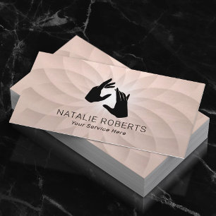 Healing Handen Roos Gouden Spiraal Massage Spa Sal Visitekaartje