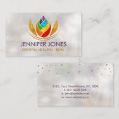 Healing Hands - Chakras - Lotus on Moeder parel Visitekaartje (Voorkant / Achterkant)