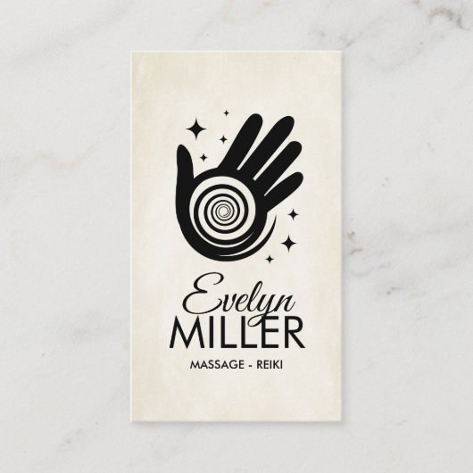 Healing Hands Energy Spiral Visitekaartje (Voorkant)
