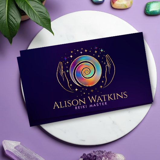 Healing Hands Energy Spiral Visitekaartje