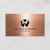 Healing Hands & Heart Massage Therapy Copper Visitekaartje (Voorkant)