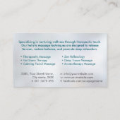 Healing Hands Massage Therapeut Visitekaartje (Achterkant)