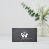 Healing Hands Wellness Spa Massage Therapy Chalk Visitekaartje (Staand voorkant)