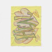 Healing Healing Hef Word Art Soft Chemo Fleece Bla Deken (Voorkant)