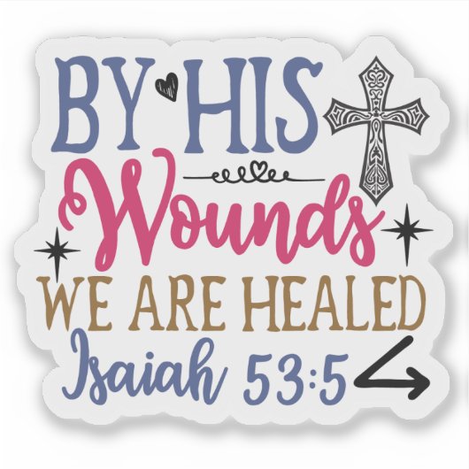 Healing & Hope Bible Verse Sticker (Devant)