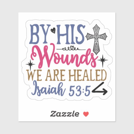 Healing & Hope Bible Verse Sticker (Feuille)