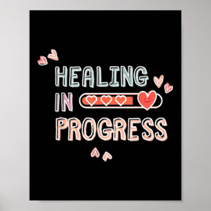 Healing in Progress Geestelijke Gezondheid Bewustz Poster