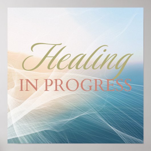 Healing in Progress Poster – Minimalist Inspiratio (Devant)