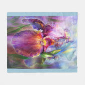 Healing Iris Goddess Art Blanket Fleece Deken (Voorkant (Horizontaal))
