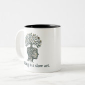 Healing is a Slow Art" Mindful Tree Roots Mug (Devant gauche)
