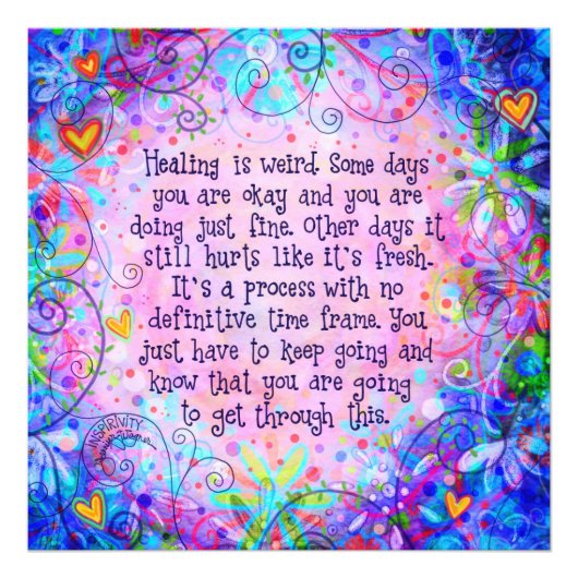 Healing is een proces foto afdruk (Voorkant)
