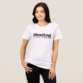 Healing is geen lineair verdriet Gezegden citaat Tri-Blend Shirt (Voorkant volledig)