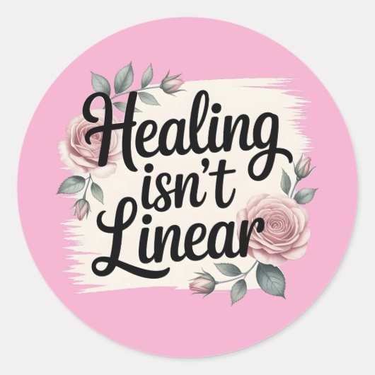 Healing Isn’t Linear – Inspirational Sticker (Voorkant)