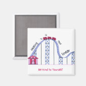 'Healing Isn't Linear' Cute Rollercoaster Magnet (Recto/Verso)
