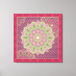 Healing Mandala - Wrapped Canvas Afdruk