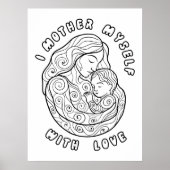 Healing Moederdag Kleurend Poster (Voorkant)