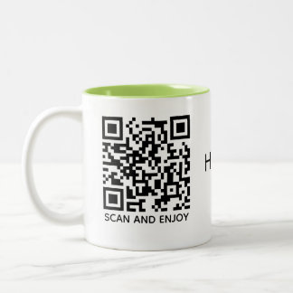 Healing Music QR Code Mug – Ala Classic Mug, 11 oz Tweekleurige Koffiemok