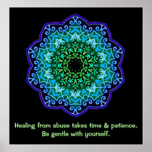 Healing of Abuse Mandala Inspirerend Poster
