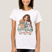 Healing Paws Caring Hearts Dierenarts T-Shirt