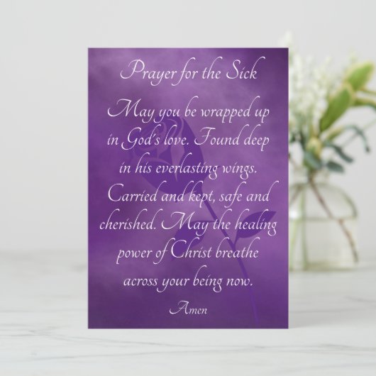 Healing Prayer for the Sick Get Well Kaart (Staand voorkant)