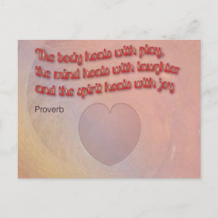 Healing Proverb met hart Briefkaart