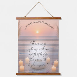 Healing Quote Coastal Sunset Tapestry Hangend Wandkleed