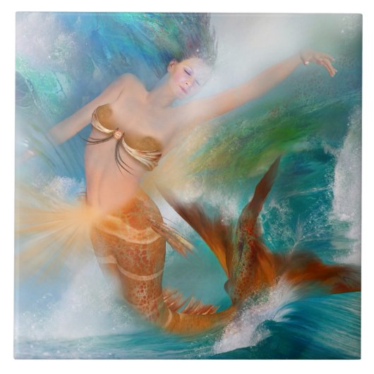 Healing Sacral Goddess Art Tile Tegeltje (Voorkant)