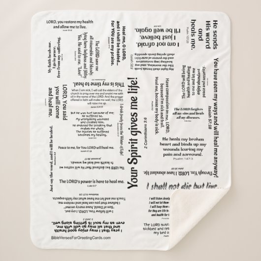 Healing Scriptures Blanket () Sherpa Deken (Voorkant)