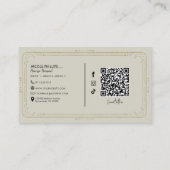 Healing Spa 5 Stones Grijs & Beige Modern Visitekaartje (Achterkant)