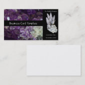 Healing Stones Amethyst Crystals Visitekaartje (Voorkant / Achterkant)