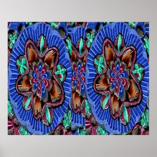 Healing Therapy - Bloem blauw Poster (Voorkant)