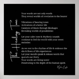 Healing Tone Geluidsgedicht poster muurkunst decor