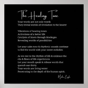 Healing Tone Geluidsgedicht poster muurkunst decor